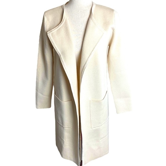Anrabees cardigan long lines open knit  women’s ivory sweater jacket size S - Picture 6 of 10